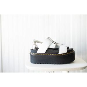 Dr. Martens White and Black Platform Sandals